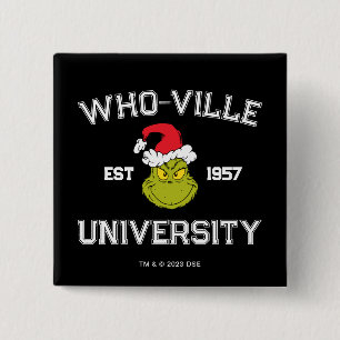 Grinch Who-ville University Est 1957 Button