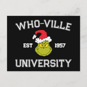Grinch   Who-ville University Est 1957 Postcard