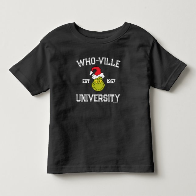 Grinch | Who-ville University Est 1957 Toddler T-shirt (Front)