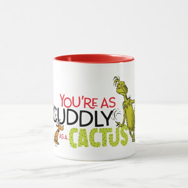 Grinch | You're as Cuddly as a Cactus Quote Mug (Center)