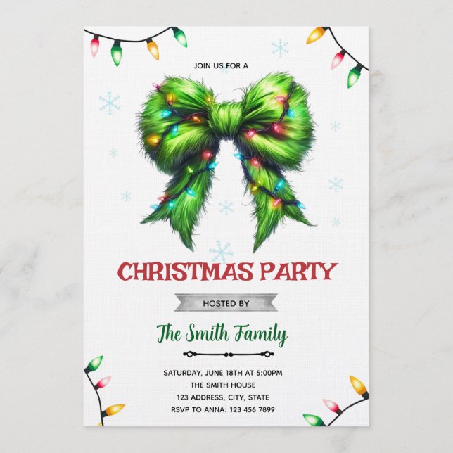 Grinchmas Holiday Party Invitation (Front)