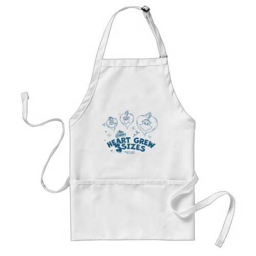 Grinchs Heart Grew 3 Sizes Adult Apron