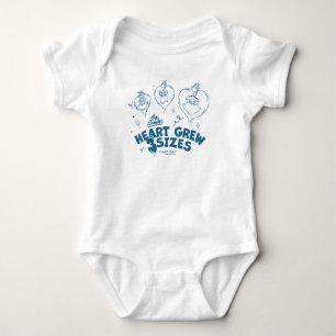 Grinch's Heart Grew 3 Sizes Baby Bodysuit