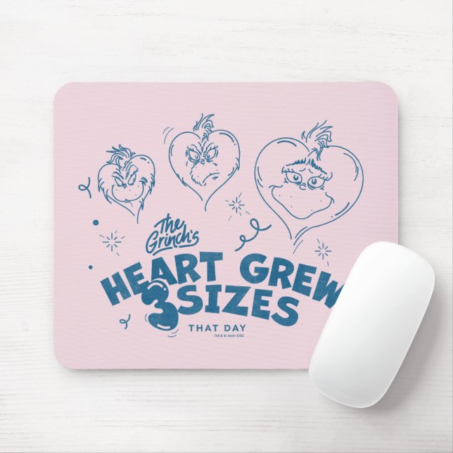 Grinch's Heart Grew 3 Sizes Mouse Pad (With Mouse)