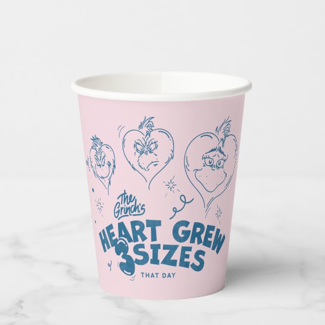 Grinch's Heart Grew 3 Sizes Paper Cups (Left)