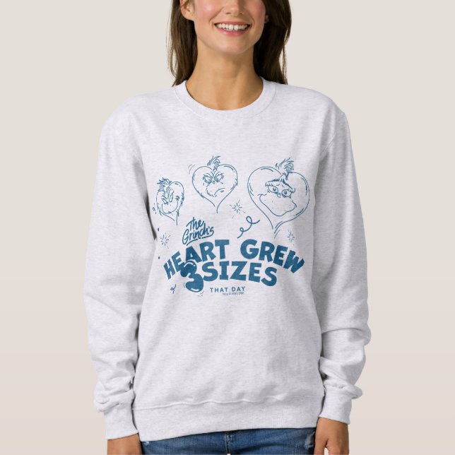 Grinch's Heart Grew 3 Sizes Sweatshirt (Front)