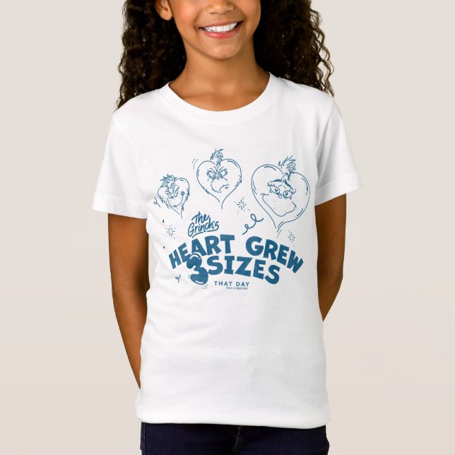 Grinch's Heart Grew 3 Sizes T-Shirt (Front)