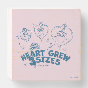 Grinch's Heart Grew 3 Sizes Wooden Box Sign