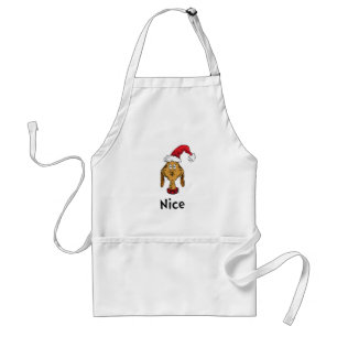 Grinch's Max   Santa Claus Hat Adult Apron