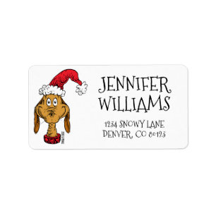 Grinch's Max Santa Claus Hat Label