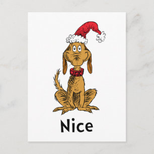 Grinch's Max Santa Claus Hat Postcard