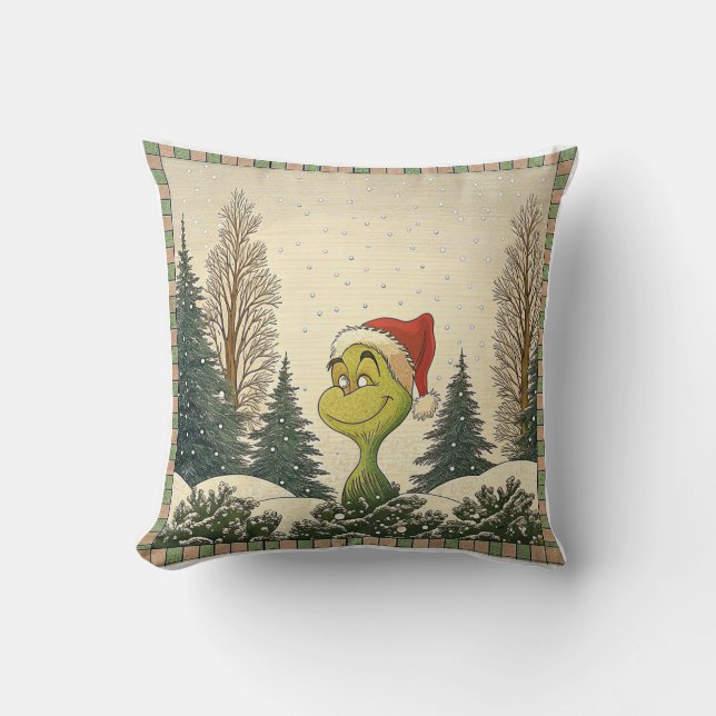 Grinchy Christmas Pillow (Front)