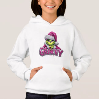 Grinchy Woman — Pink & Silver Holiday Hoodie by Ma