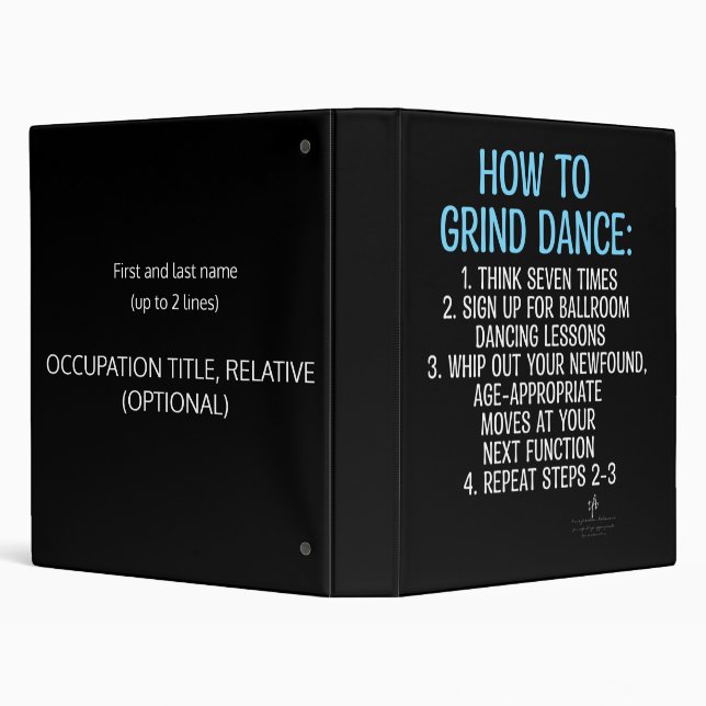 Grind Dancing Tutorial - NOT! 3 Ring Binder (Background)