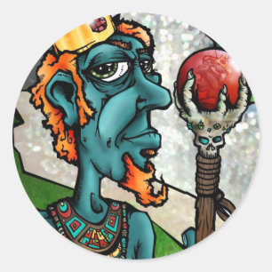 Grind King Sceptre_JGAD Classic Round Sticker