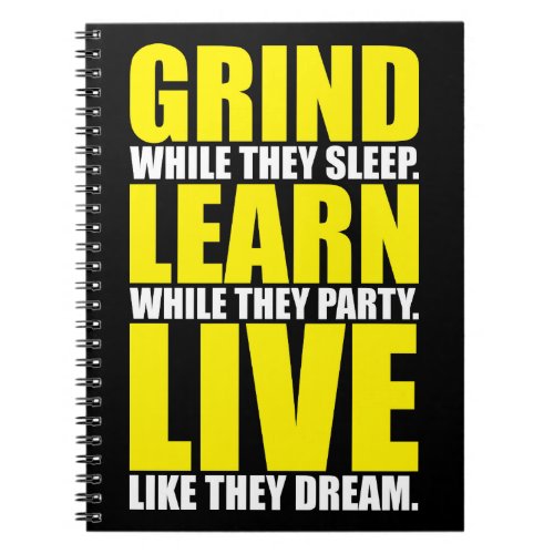 Grind Learn Live _ Motivational Notebook