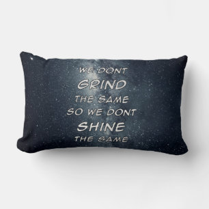 Grind & Shine Stars Motivational Inspiration Lumbar Pillow