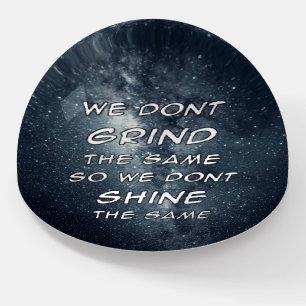 Grind & Shine Stars Motivational Inspiration Paperweight