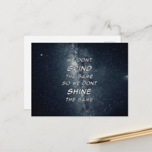 Grind & Shine Stars Motivational Inspiration Postcard