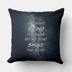 Grind & Shine Stars Motivational Inspiration Throw Pillow