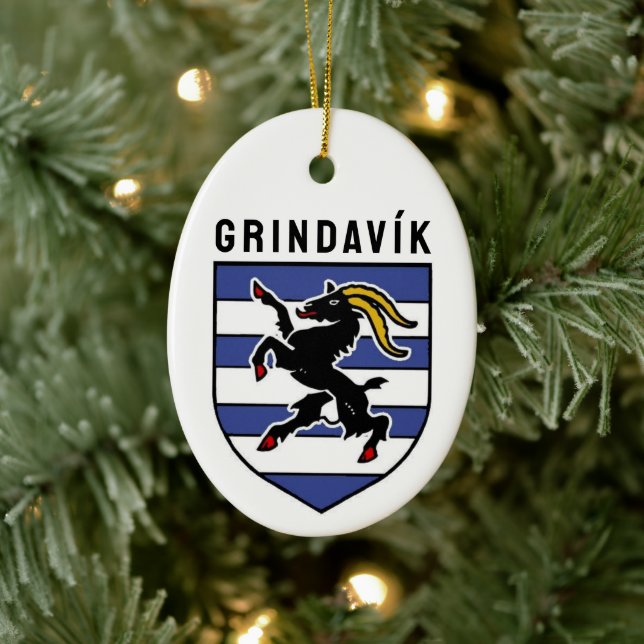 Grindavík Coat of Arms - Iceland Ceramic Ornament (Tree)