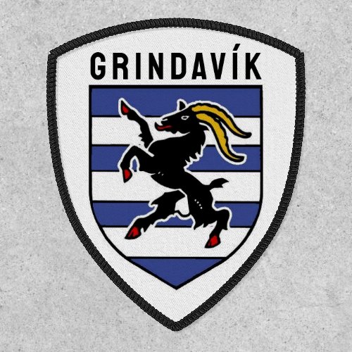 Grindavk Coat of Arms _ Iceland Patch