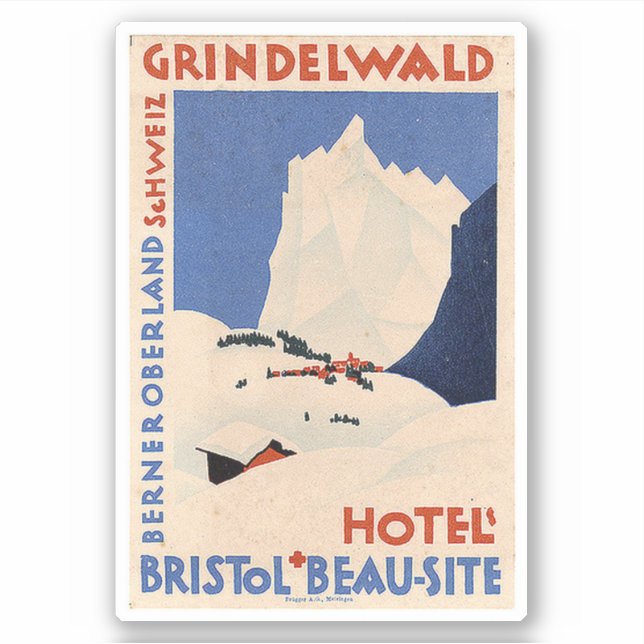 Grindelwald Bristol Beau-Site Hotel Sticker (Front)