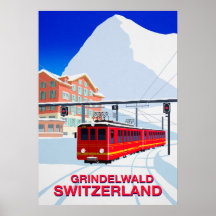 Grindelwald Ski Poster