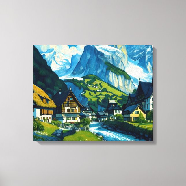 Grindelwald Switzerland Art Canvas Print (Front)