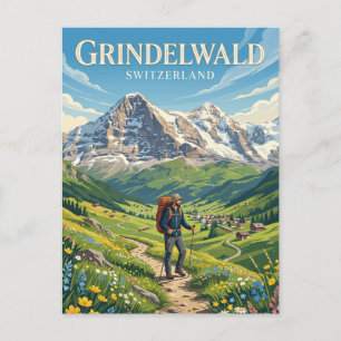 GRINDELWALD SWITZERLAND POSTCARD