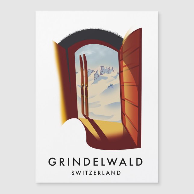 Grindelwald Switzerland ski poster (Front)