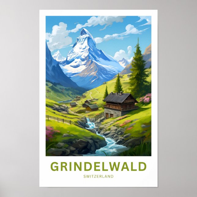Grindelwald Switzerland Travel Print (Front)