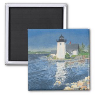 Grindle Point Lighthouse Art Magnet