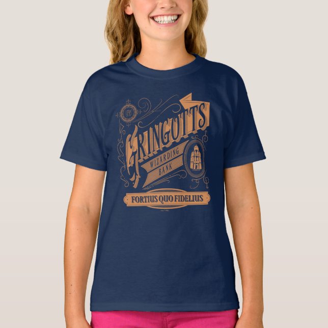 GRINGOTTS Wizarding Bank Vintage Graphic T-Shirt (Front)
