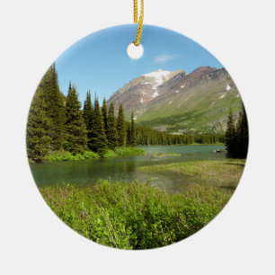 Grinnell Creek at Glacier National Park Ceramic Ornament