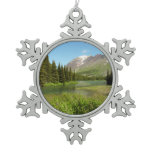 Grinnell Creek at Glacier National Park Snowflake Pewter Christmas Ornament