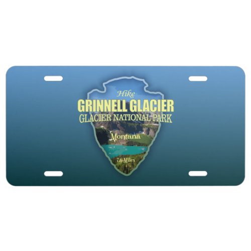 Grinnell Glacier arrowhead License Plate