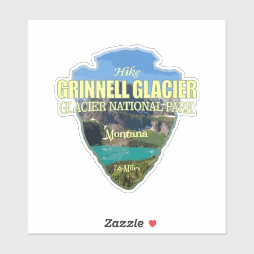 Grinnell Glacier arrowhead Sticker