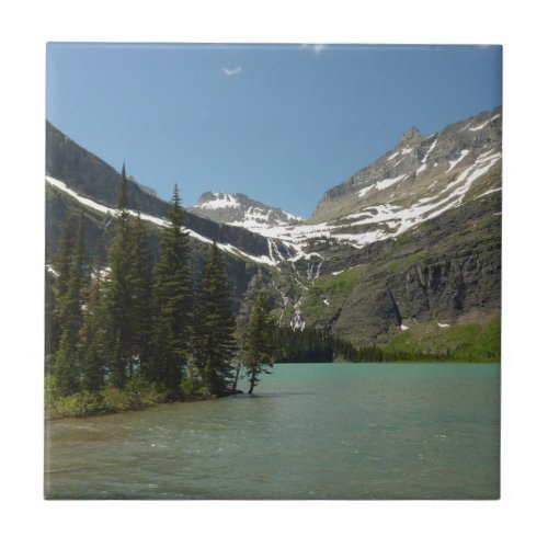 Grinnell Lake at Glacier National Park Ceramic Tile