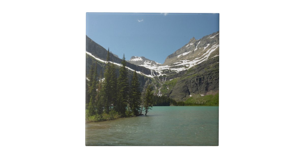 Grinnell Lake at Glacier National Park Ceramic Tile | Zazzle