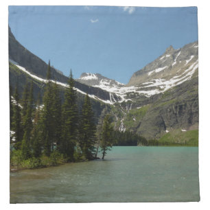 Grinnell Lake at Glacier National Park Cloth Napkin