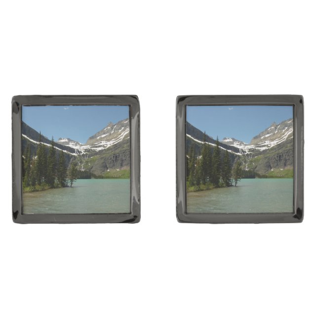 Grinnell Lake at Glacier National Park Cufflinks (Front)