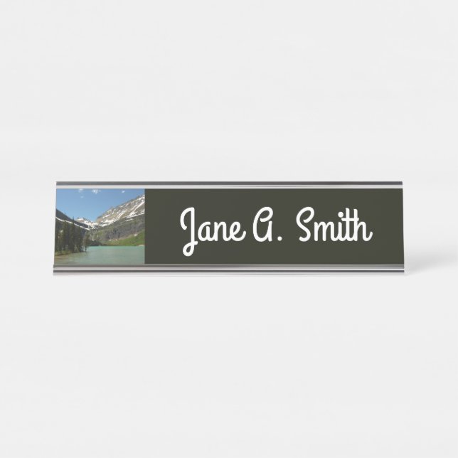 Grinnell Lake at Glacier National Park Desk Name Plate (Front)