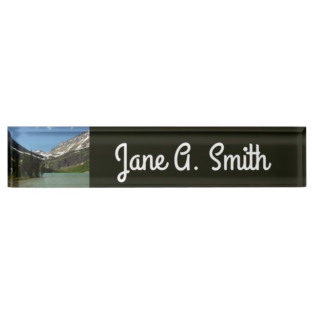 Grinnell Lake at Glacier National Park Desk Name Plate (Front)