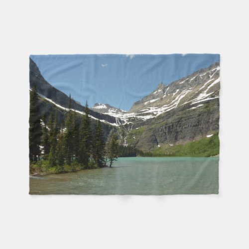 Grinnell Lake at Glacier National Park Fleece Blanket