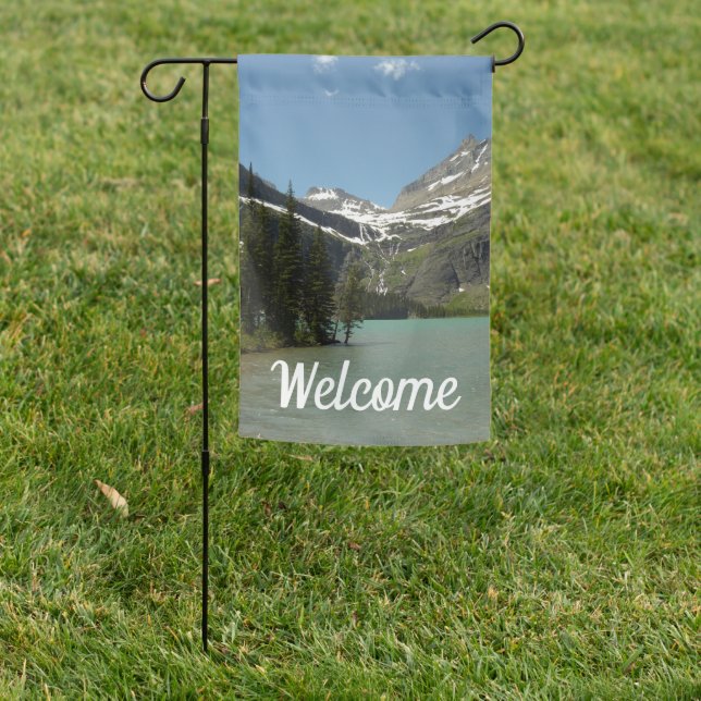 Grinnell Lake at Glacier National Park Garden Flag (In SItu)