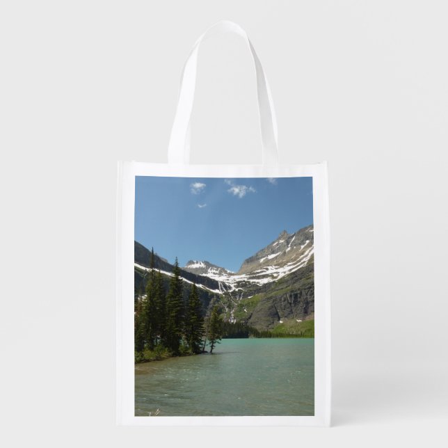 Grinnell Lake at Glacier National Park Grocery Bag (Front)