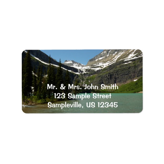 Grinnell Lake at Glacier National Park Label (Front)