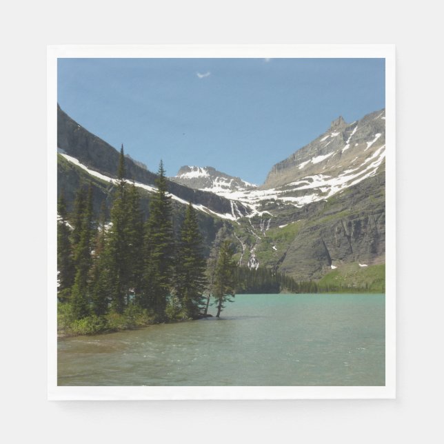 Grinnell Lake at Glacier National Park Napkins (Front)