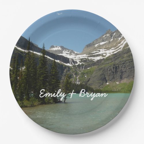 Grinnell Lake at Glacier National Park Paper Plates